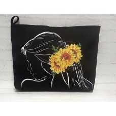 Косметичка під вишивку бісером «Дама з соняхами» (Косметичка чи набір).